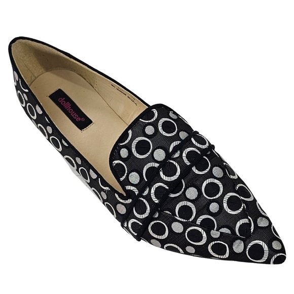 Dollhouse Shoes Dollhouse Liz Slip On Pointed Toe Flats Jacquard